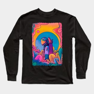 The astronaut and cat Long Sleeve T-Shirt